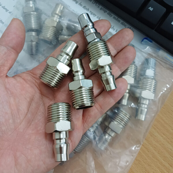 Bộ đầu nối nhanh khí nén ren ngoài loại thường P-SM + PM