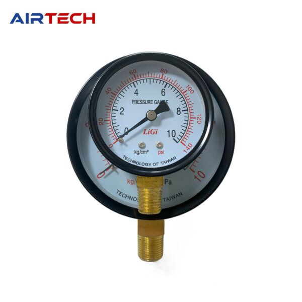 Đồng hồ áp suất LiGi không dầu mặt 63 mm chân đứng