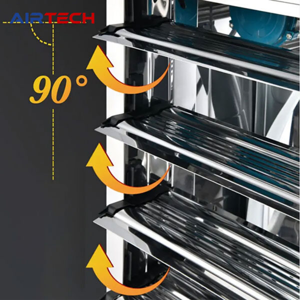 Quạt thông gió vuông truyền động gián tiếp khung tôn kẽm cánh INOX 430