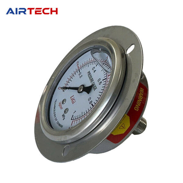 Đồng hồ áp suất dầu chân sau có vành LiGi Ø63 mm