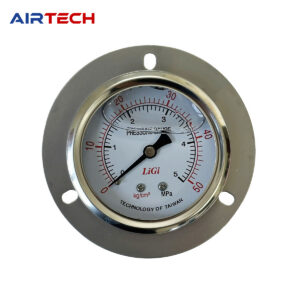 Đồng hồ áp suất dầu chân sau có vành LiGi Ø63 mm