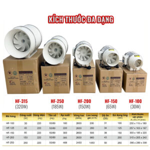 Quạt Nối Ống HF - Nhiều kích thước